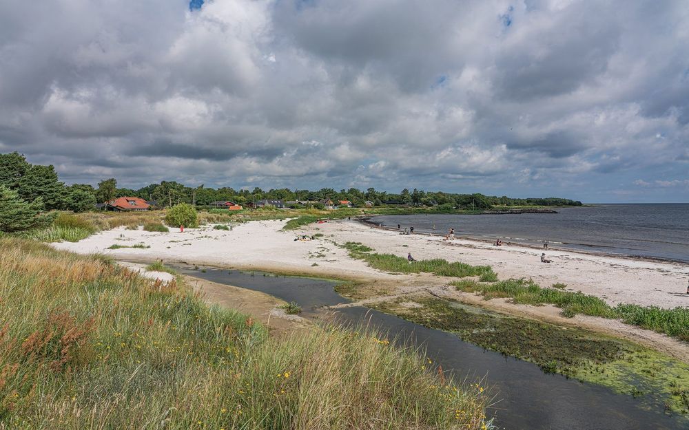 Balka Strand, Bornholm — weiter Sandstrand mit Dünengras